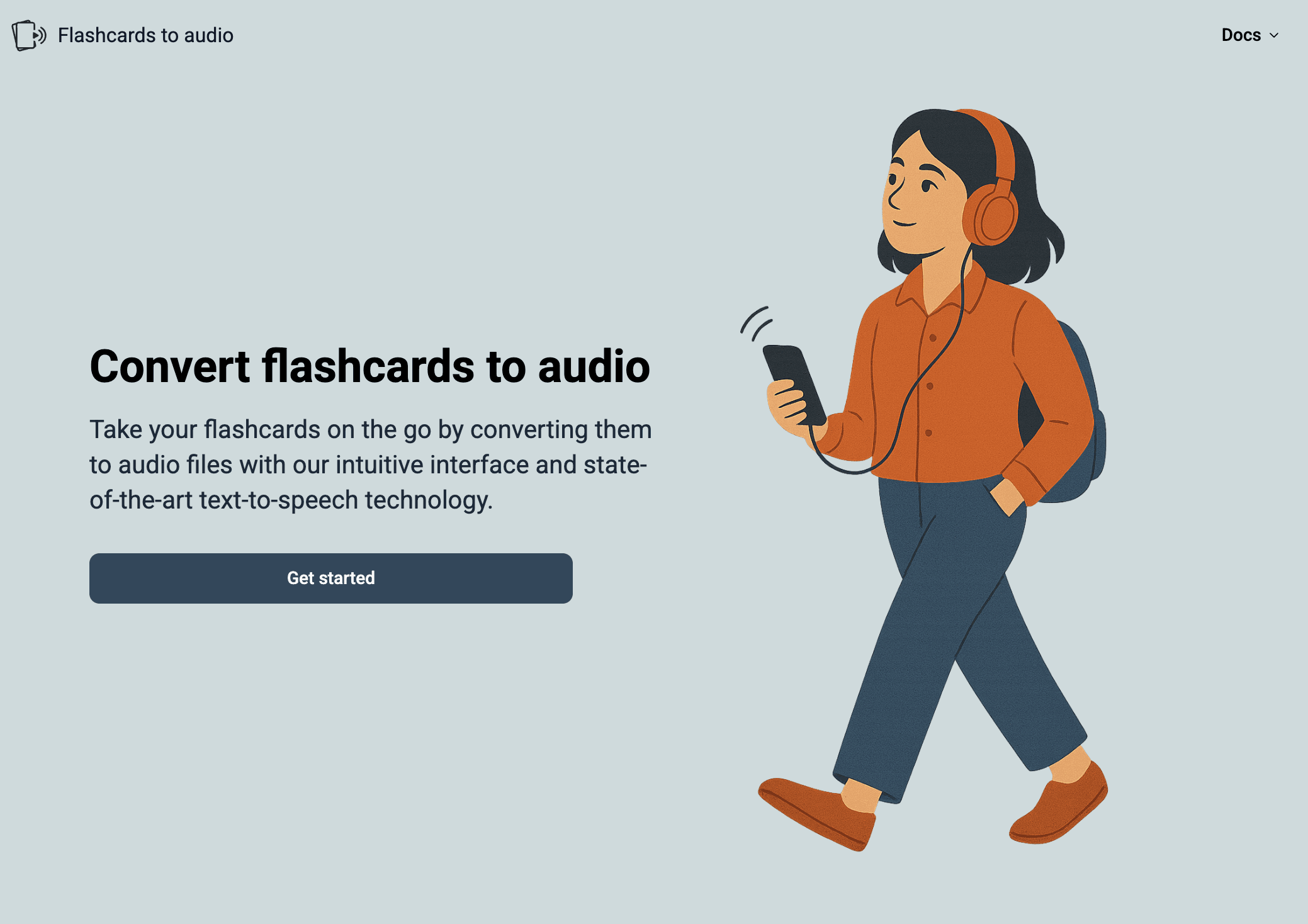 Flashcards to Audio — project by Tim Cronshaw
